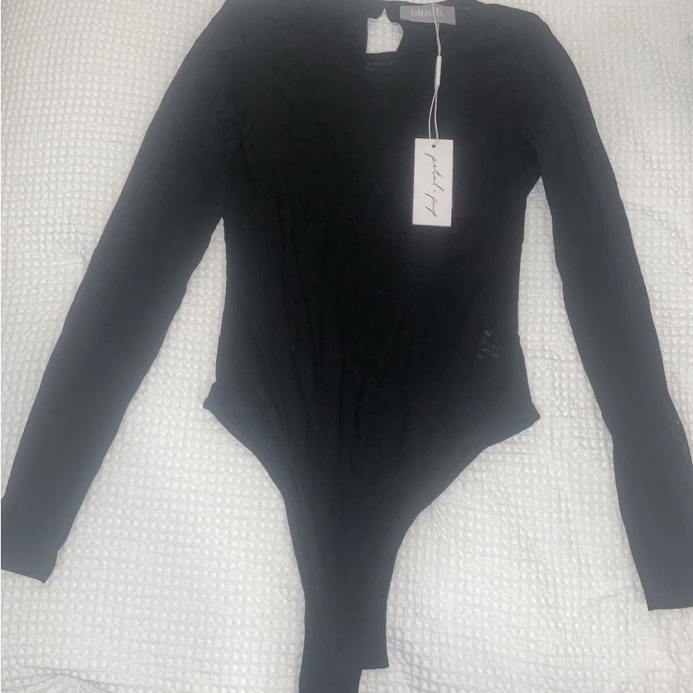 Petal And Pup Kellie Mesh Long Sleeve Bodysuit Size Medium New